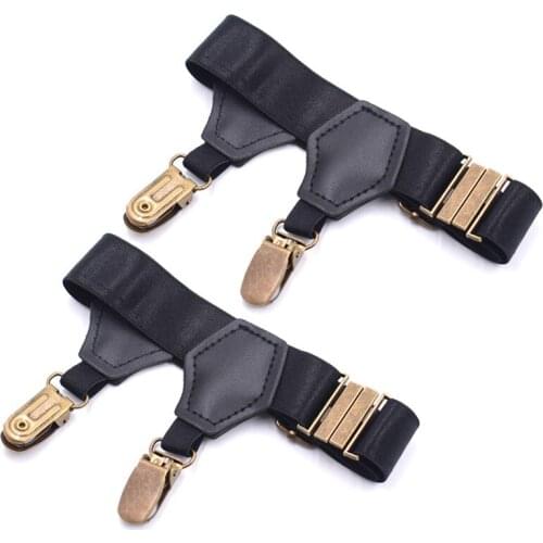 Sock Garters Leg Stays Holder Gentleman Leg Suspenders Shirt Braces Elastic Uniform Business strap Shirt Garters