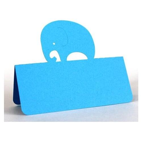 Custom little elephant baptism lunch Birthday Placecards wedding Seating Reception Escort baby shower place Cards