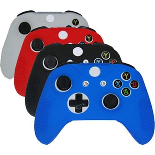 500set Silicone Case Protective Skin Cover Wrap Case For Xbox-One S Slim Controller With 2Pcs Thumb Sticks