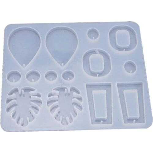 Resin Crystal Epoxy Mold Earrings Pendant Casting Silicone Mould DIY Crafts Jewelry Making Tool