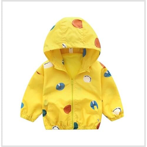 Spring Kids Windproof Jacket Light Coats for boys and girls 2021 New Childrens Clothing Hooded Zipper Windbreaker Outwear