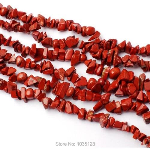 High Quality 5-8mm Natural Color Red Jaspers Stone Chip Shape Necklace Bracelet Jewelry DIY Gems Loose Beads 17 Inch w3172