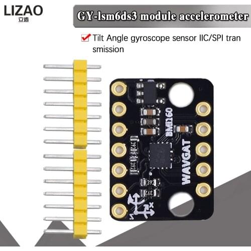 WAVGAT LSM6DS3 Accelerometer Gyro Embedded Digital Temperature Sensor Module SPI IIC I2C Interface Module 8kb FIFO Buffer 5V
