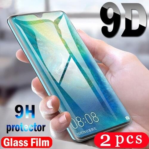 2Pcs 9H tempered glass for huawei mate 30 20 pro 20X 10 lite 9 on the glass smartphone phone screen protector protective film