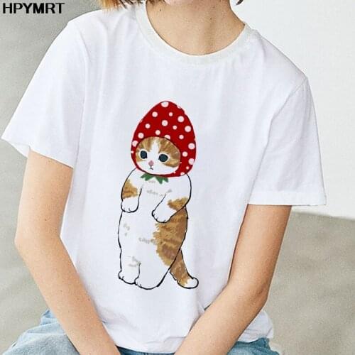 New Summer T-shirt Women Cute Funny Cat Graphic Casual 90s Style Short Sleeve Fashion Clothes Print Tshirt Female Tee Top Femme