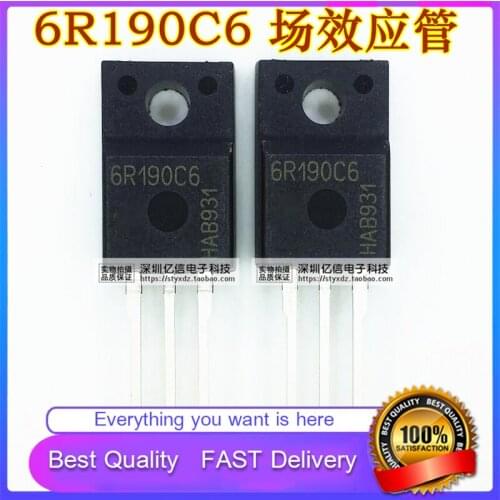 5Pcs/Lot New Original 6R190C6 FLUX Field Effect Tube 600V20A TO220F PLASTIC SEAL Good Quality