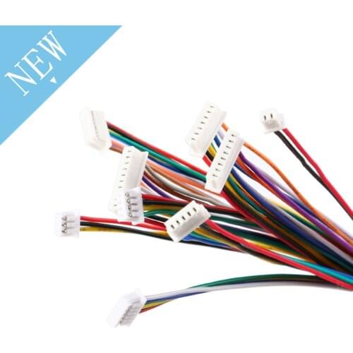 5Pcs SH 1.0 Wire Cable Connector DIY SH1.0 JST 2/3/4/5/6/7/8/9/10 Pin Electronic Line Single Connect Terminal Plug 28AWG 10cm