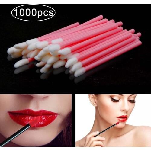 500/1000Pcs/Set Disposable Lip Brushes Soft Make Up Brush For Lipstick Eyelash Eyebrow Gloss Wands Applicator Makeup Beauty Tool