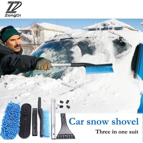 ZD 1Set Car multifunctional snow shovel Three in one Removable For Volvo xc90 v70 s80 Lada granta vesta Mini cooper accessories