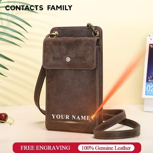 Crossbody Phone Case Bag Leather Shoulder Man With Pocket Belt Messenger Waist Hook Pack Wallet Handbag Money Pockets Small Bag