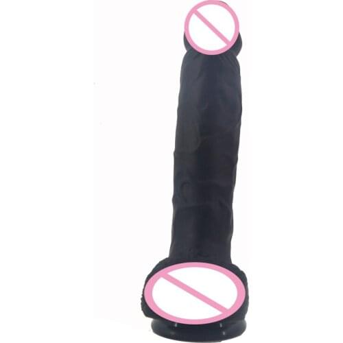 Black Realistic Dildo Silicone Penis With Suction Cup Sex Toys For Women Big Cock Lesbian Msturbator Fetish Sex Products