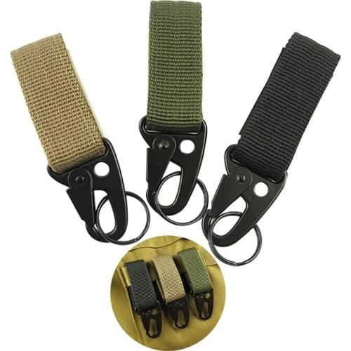 Aluminum Alloy D-shaped Carabiner Key Climbing Accessory Nylon Tactical Backpack Key Hook Webbing Buckle Hanging Belt Buckle