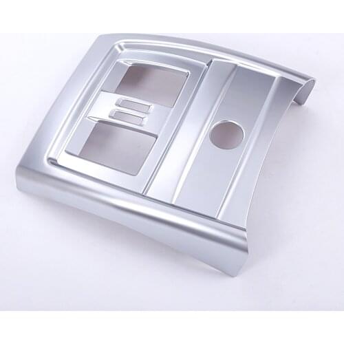 For BMW 3 Series F30 GT F34 320 Car-Styling 2016-2017 ABS Matt Chrome Rear Armrest Box Air Conditioning Outlet Frame Cover Trim