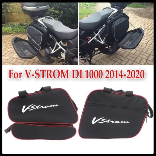 For Suzuki V-STROM V STROM1000 VSTROM 1000 DL1000 DL 1000Motorcycle Saddle Bags Side Storage Luggage Bag Fork Tool Pouch