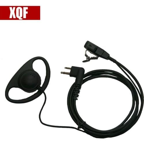 XQF 2 PIN Radio Earpiece Headset PTT FOR MOTOROLA CP200 Radio Walkie talkie Two Way CB Ham Radio
