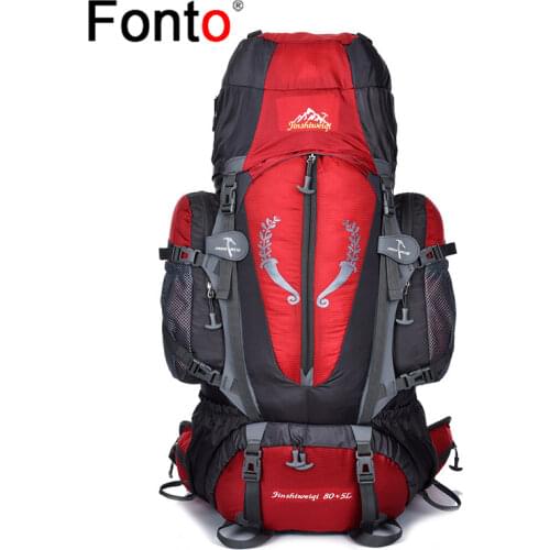 Hot 85L Outdoor Camping Backpack Waterproof Traveling Climbing Backpacks Hiking Large Capacity Rucksacks