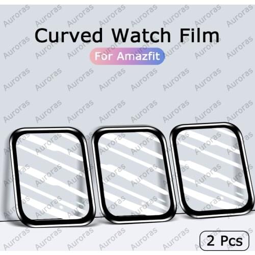 2 Pcs For Amazfit GTS 2 Screen Protector Curved Watch Film Smart Watch Cover For Amazfit GTS 2e Film Case