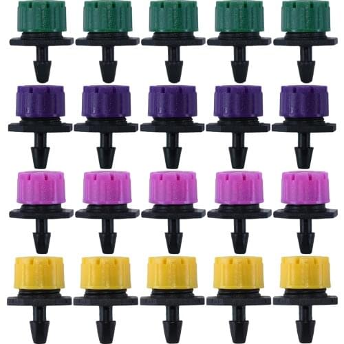 8-Types Drippers Emitter for 1/4'' 4/7MM Adjustable Micro Nozzle Garden Plants Lawn Drip Irrigation System Watering Sprinkler