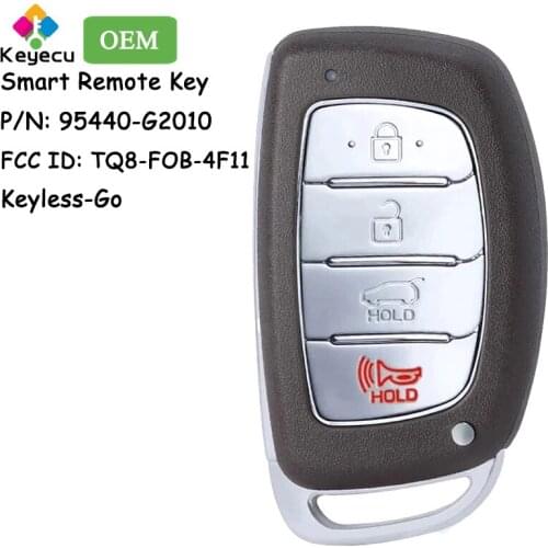 KEYECU OEM Keyless Go Smart Remote Car Key Fob 4 Buttons 434MHz for Hyundai Ioniq 2017 2018 2019 95440-G2010 FCCID: TQ8-FOB-4F11