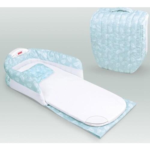 Korea Style Blue Dandelion Separated Bed With Light Music Multi-function Help BB Sleep Travel Bag 0-12 Months Baby Cot