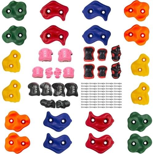 Rock Climbing Holds Set -10 Rock Climbing Holds Indoor or Outdoor for Kids Play Set - Childrens Rock Climbing Training Tool