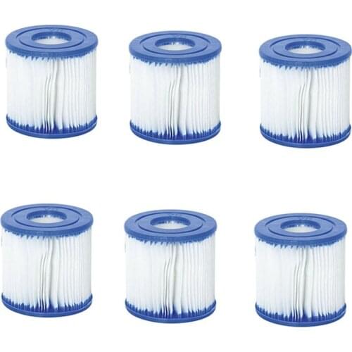 New-6Pcs Pool Filter Replacement Cartridge for Bestway Type D/VII,for Intex Type D Filter,for Summer Escapes Type VII Filter