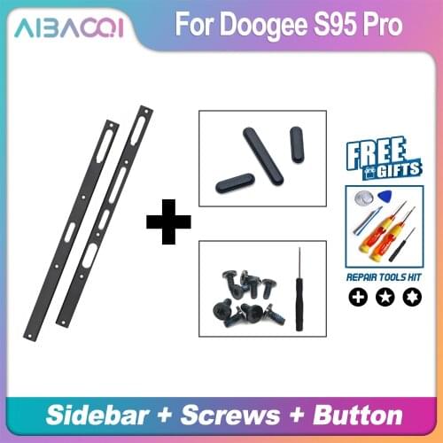 New Housing A Frontal Shell Middle Side Metal Frame Housings Case Middle+Power Volume SOS Button Repair Parts For Doogee S95 Pro