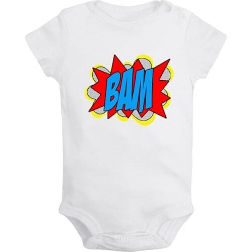 You are my Superhero words BAM Hero ZAP Design Newborn Baby Boys Girls Outfits Jumpsuit Print Infant Bodysuit Clothes