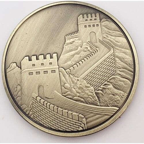 The Great Wall of Chinas Green Bronze Commemorative Coin Wins The Historical Site Temple of Heaven Collection Coin