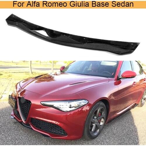 Carbon Fiber Front Bumper Lip for Alfa Romeo Giulia Quadrifoglio Base Sedan 4-Door 2015 - 2018 Car Front Chin Apron Protector