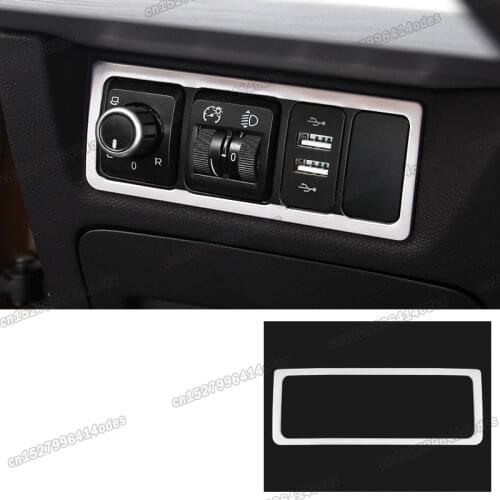 Lsrtw2017 Stainless Steel Car Headlight Switch Control Frame for Geely Boyue Atlas Emgrand 2016 2017 2018 2019 2020 Accessories