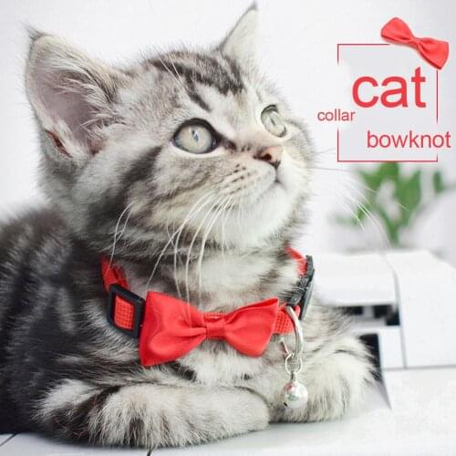 10-34cm Adjustable One-Button Wear Pet Dog Puppy Cats Kitten Bowtie Neck Strap Collar Accessory Decor For Dogs Christmas Gifts