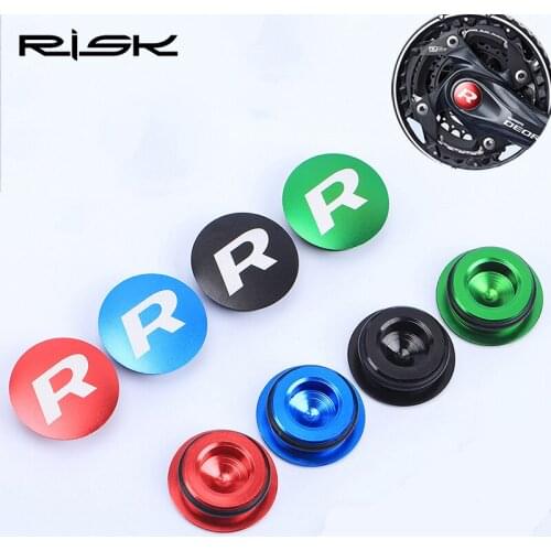 RISK 4pcs 4 Colors Bicycle Bottom Bracket Waterproof Cover Bike Crankset Protector Cover For SHIMANO XT Aluminum CNC Axis BB Cap