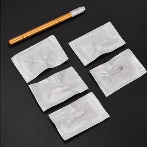 Microblading Eyebrow Pen Manual Tattoo Eyebrow Pencil With 5pcs Roll Needles for Tattoo Artists and Beginner