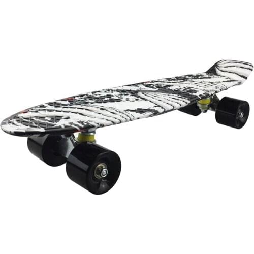 22 Inch Skateboard Small Fish Board Mini Cruiser Penny Board Retro Printing Skateboard Long Board Skate Board Beginners
