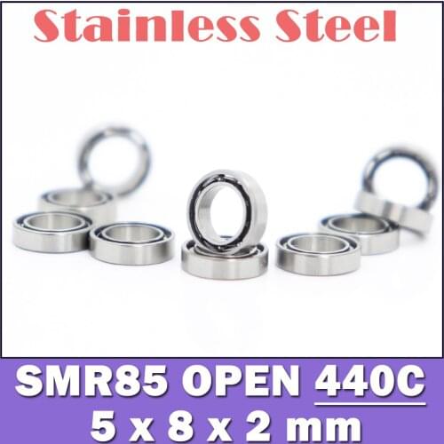 SMR85 OPEN Bearing ABEC-1 10PCS 5x8x2 mm Stainless Steel Miniature Ball Bearings S MR85 L850 675