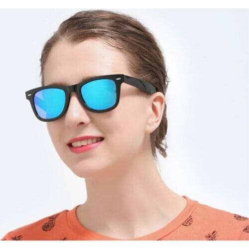 Agstum Square Mens Womens Fashion Polarized Sunglasses Mirror Blue Lens Multi-Color Lens UV400 Sun Glass Multi Black Frame