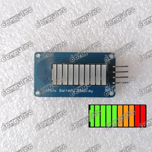 Battery Style Digital Tube LED Battery Level Display Module 3-Color 10-seg LED Bar