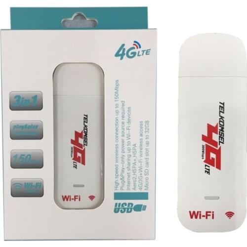4G LTE USB Modem Network Adapter With WiFi Hotspot SIM Card 4G Wireless Router For Win XP Vista 7/10 Mac 10.4 IOS