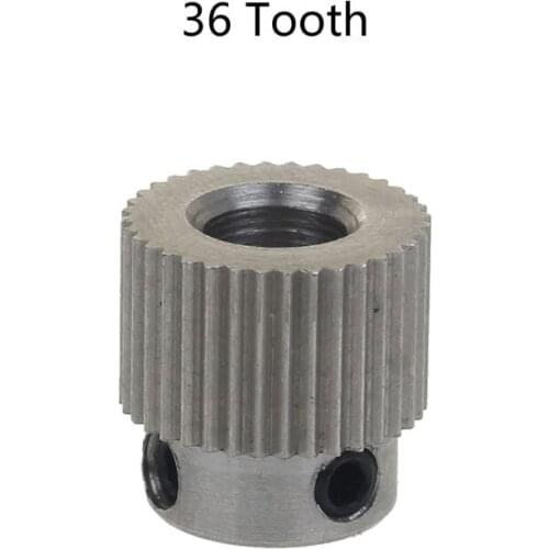 Mk7 MK8 Drive Gear 36 Tooth Stainless Steel Bore 5mm Extruder Stepper Motor Feeding Gear Pulley Extrusion Wheel For 3D Printers
