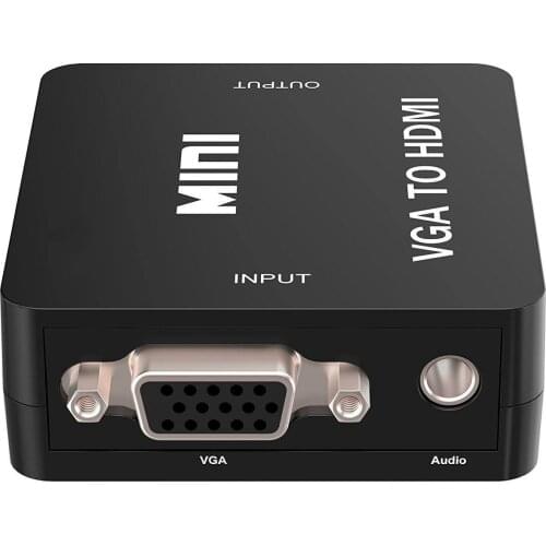 VGA2HDMI Mini VGA to HDMI Converter with 1080P Audio Adapter Connector for PC Laptop