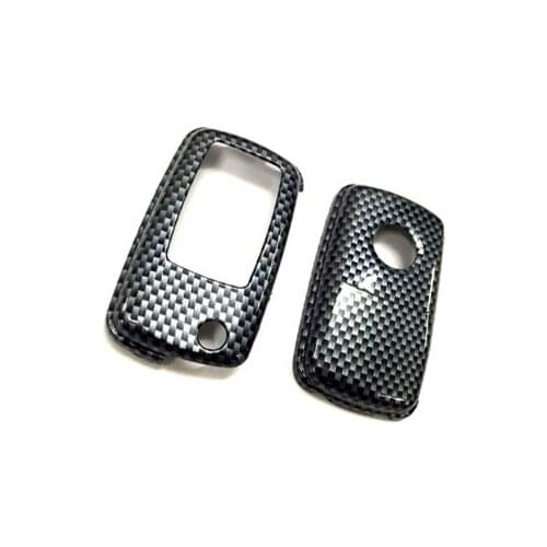 Hard Plastic Keyless Remote Key Fob Shell Protection Case Cover (Gloss Carbon Fiber) For VW Volkswagen MK4 / MK5
