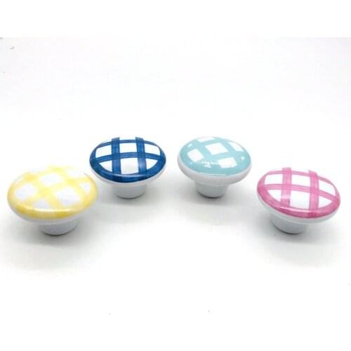 1pc Candy color Drawer Pulls Single Round Wardrobe Cabinet door Knobs for Kids' Room Furniture Cupboard Pull Handle with Screws