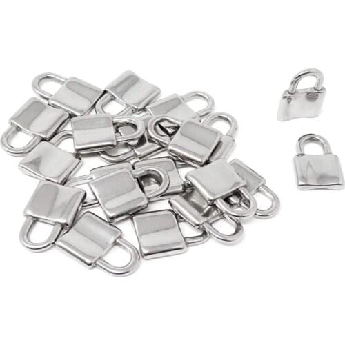 10pcs Large 30mm Tall Stainless Steel Lock Charms Pendant Padlock Dangle Charms for Bracelets Necklace Keychain Making Jewelry