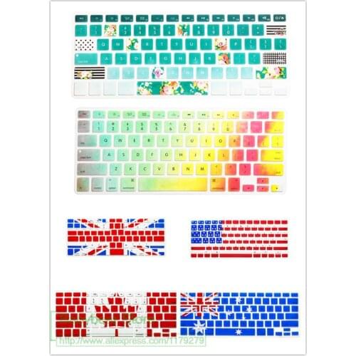 2016 Picture embedded Silicone Keyboard Cover For Macbook Air 13.3 Pro 13 15 with Retina Protector for Mac book keyboard