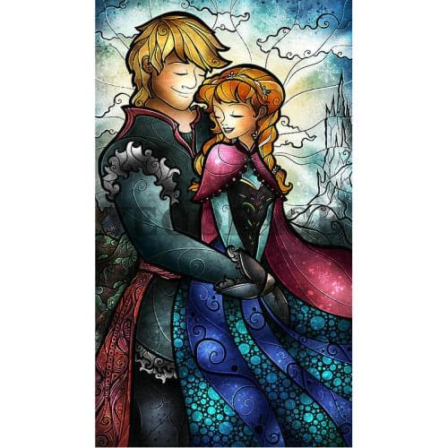 5D DIY Diamond Painting cross stitch Prince and princess Handicraft mosaic rhinestones full square diamond Embroidery picture