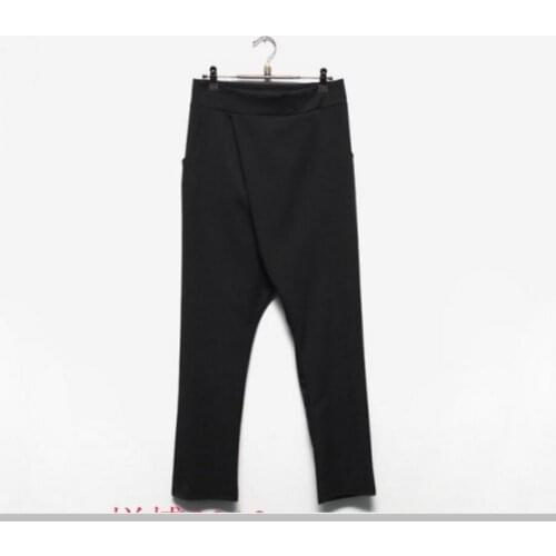 27-44 Pants Men Clothing Personalized Slim Fashion Elastic Waist Harem Pants Hairstylist Loose Trousers Plus Size Costumes