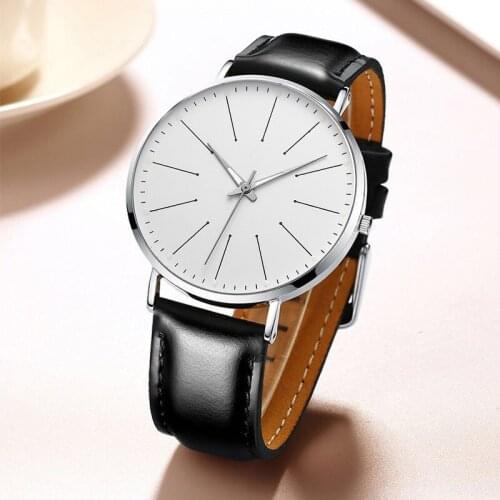 New Minimalist Fashion Ultra Thin Mens Watches Simple Men Business Leather Luminous Quartz Watch Women Relogio Masculino