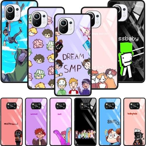 Dream smp Tempered Glass Case For Xiaomi Poco X3 NFC 10T 11 Pro Lite 11 Ultra F3 M2 11i Note 10 lite Bumper Smartphone