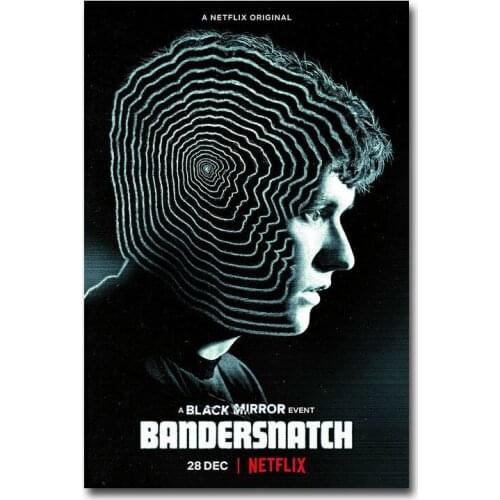 Black Mirror Bandersnatch TV Serie Silk Fabric Wall Poster Art Decor Sticker Bright